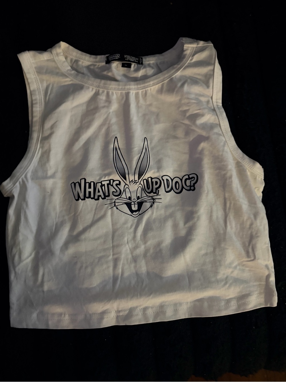 Warner Bros. White and Black Bugs Bunny Graphic Tee